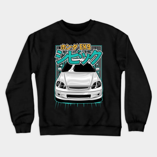 Civic EK9 Type R Crewneck Sweatshirt by idrdesign